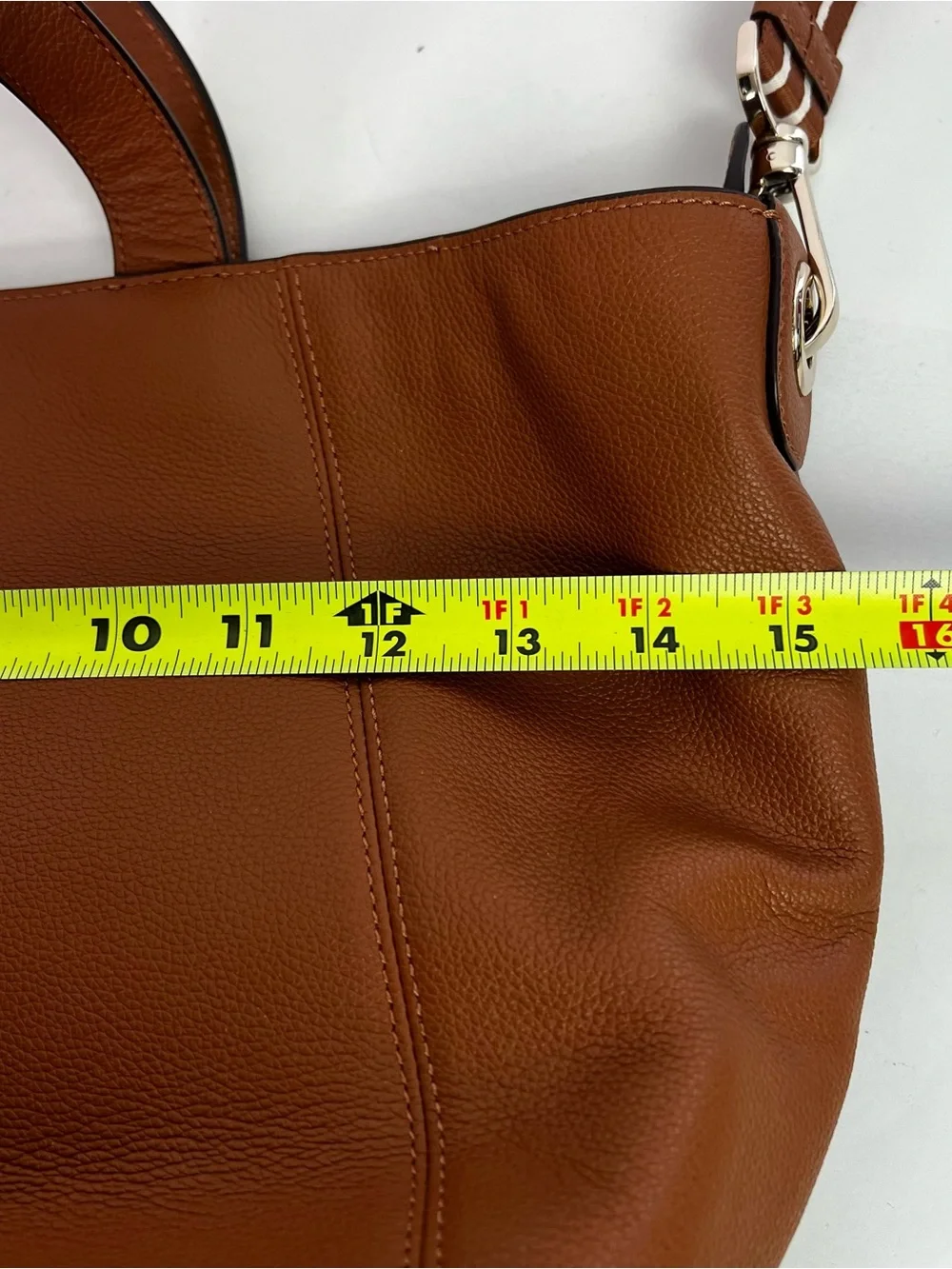 Kate spade New York Rosie Satchel Handbag Pebbled Leather Warm Gingerbread